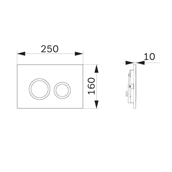 Клавиша смыва AM.PM ErgoFit L I110101 белая глянцевая
