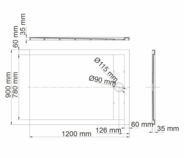 Душевой поддон WasserKRAFT Wiese 84T 84T07