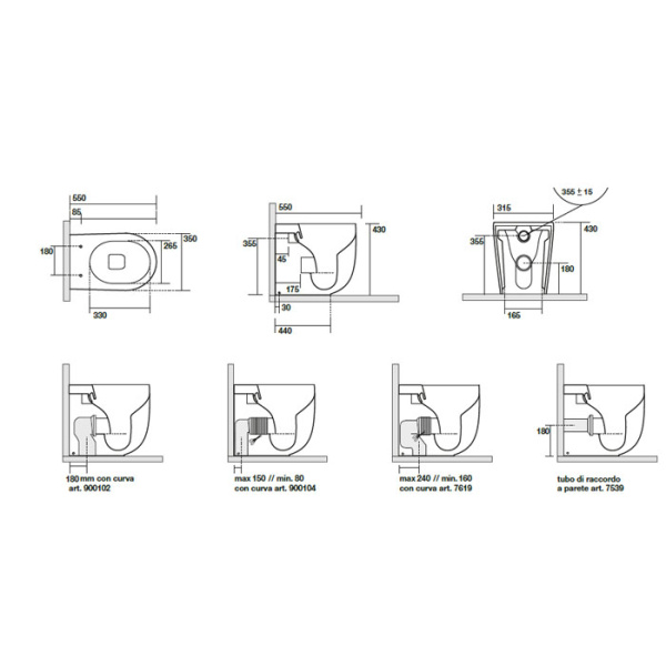 Унитаз Kerasan Nolita 531831 черный матовый