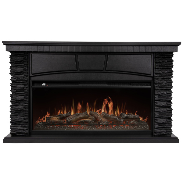 Портал Firelight Porto 40 камень черный шпон венге
