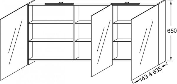 Зеркальный шкаф 130 см Jacob Delafon EB1369-N08 матовый базальт