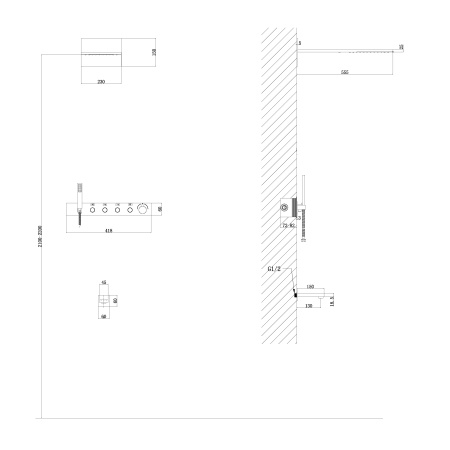 Душевая система Abber Rund AF8753SP с термостатом сатин