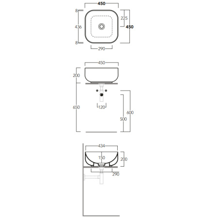 Раковина Simas Ballon 45 BA03bi