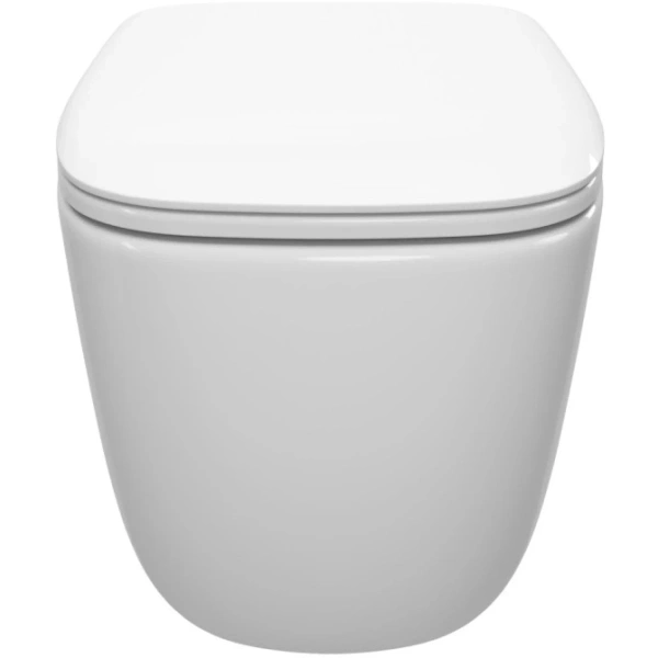 Унитаз подвесной Cezares Comfort CZR-380-TH-TOR/SC безободковый, торнадо, с сиденьем микролифт, белый