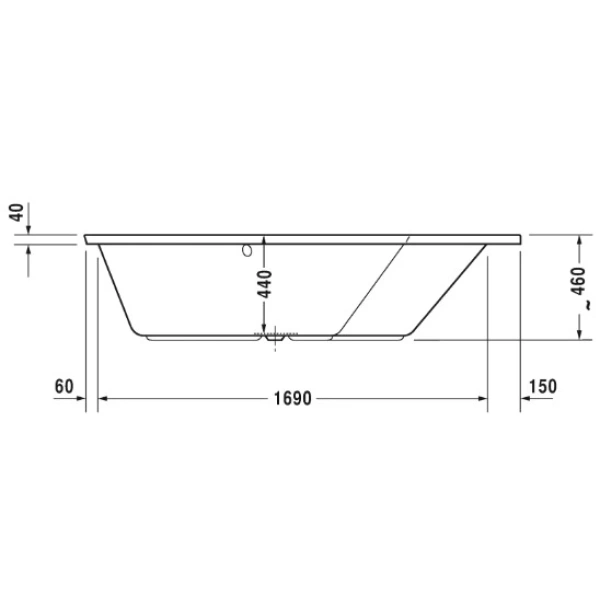 Акриловая ванна 190x140 см R Duravit Paiova 5 700393000000000