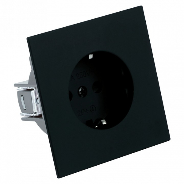 Розетка с заземлением и со шторкой Stekker Мия 50454