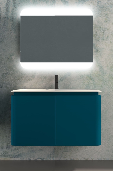 Тумба под раковину Cezares Stylus 95 55228 бензиновый синий
