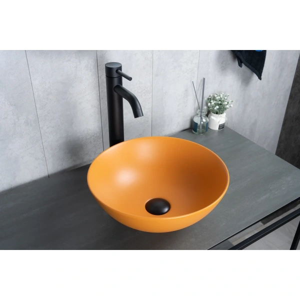 Раковина-чаша GID 9081orm 36x36 см, накладная, оранжевый матовый