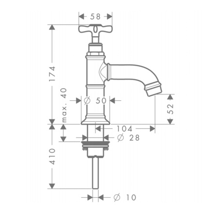 Кран Axor Montreux 16530820 шлифованный никель