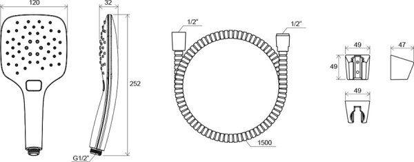Душевая лейка Ravak Air X07S010