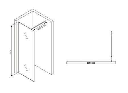 Душевая перегородка Abber Immer Offen AG61120