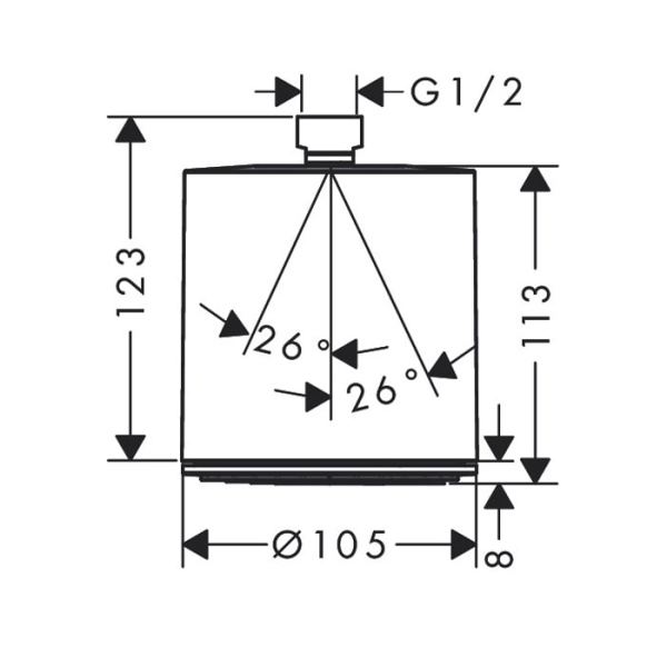 Верхний душ Hansgrohe Pulsify S 24132670 черный матовый