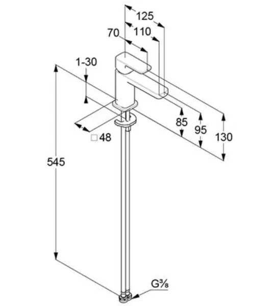 Смеситель для раковины Kludi Renon 42290N075 брашированное золото