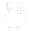 Смеситель для ванны Gessi Rettangolo 24961#299 черный