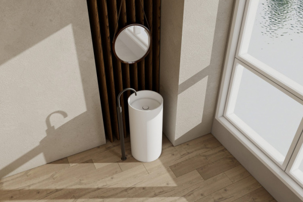 Раковина Abber Stein AS2516-H белая матовая