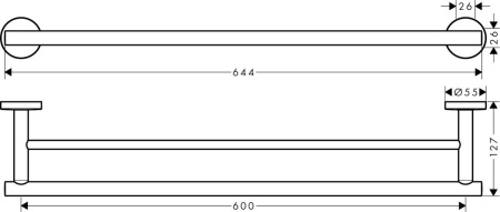Полотенцедержатель hansgrohe Logis Universal 41712000