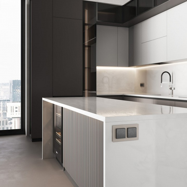 Розетка влагозащищенная с заземлением и со шторкой без рамки с крышкой Werkel графит рифленый W1171204