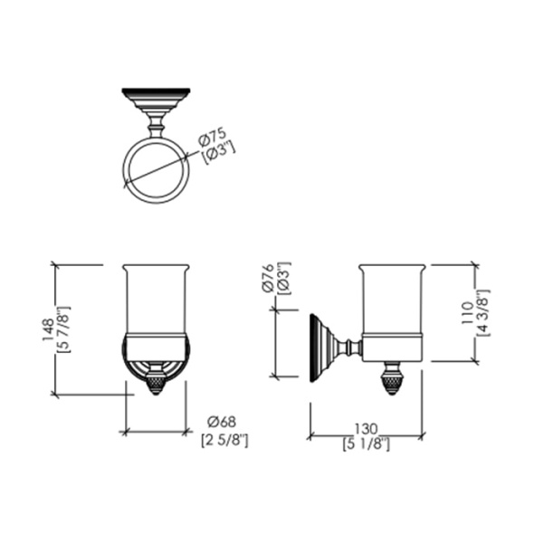Стакан Devon&Devon Black Diamond BLKD503CRNE черный