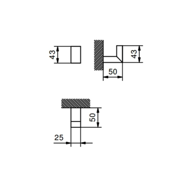 Крючок Fantini Linea 92 13 7744 черный