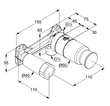 Встраиваемая часть смесителя Kludi 38241