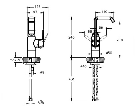 Смеситель для раковины Vitra SUIT U A42469EXP
