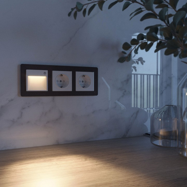 Заглушка для поста с подсветкой без рамки Werkel белый W1154601