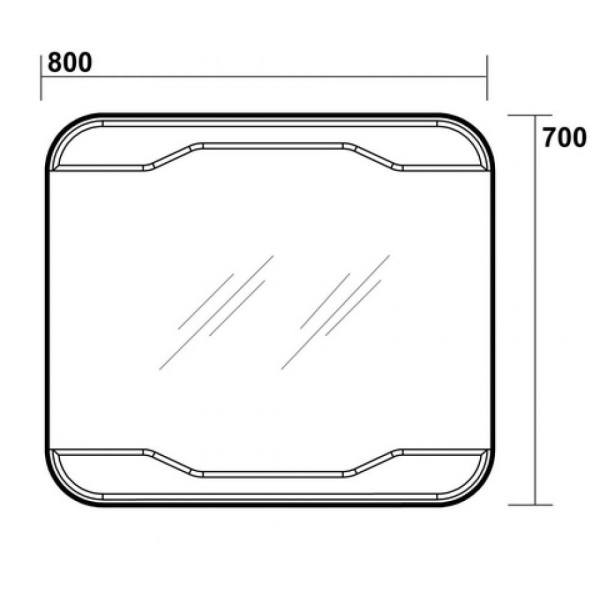 Зеркало KERASAN Waldorf 80 7407