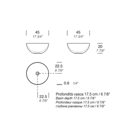 Раковина Milldue Bowl 45 8889*0 Bianco Opaco