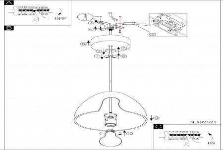 Подвесной светильник Eglo Pratella 92521