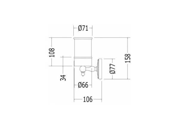 Стакан для зубных щеток Devon&Devon Dorothy DOR403OT