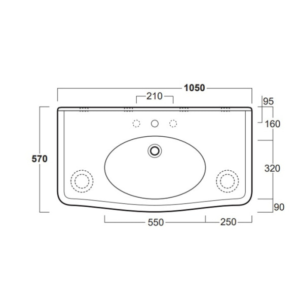 Раковина Simas Londra 105 LO934bi*1