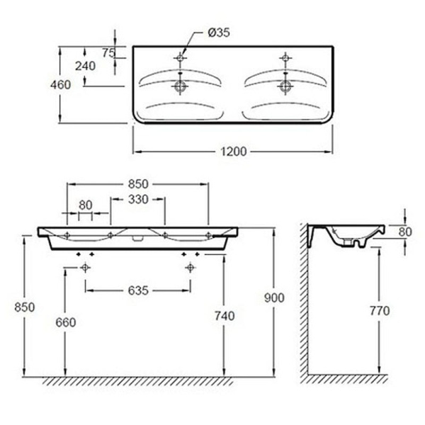 Раковина Jacob Delafon Vox EXAB112-00