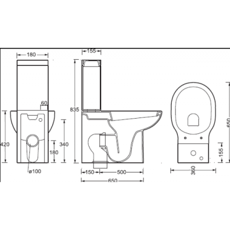 Чаша напольного унитаза BelBagno Bingo BB548CP