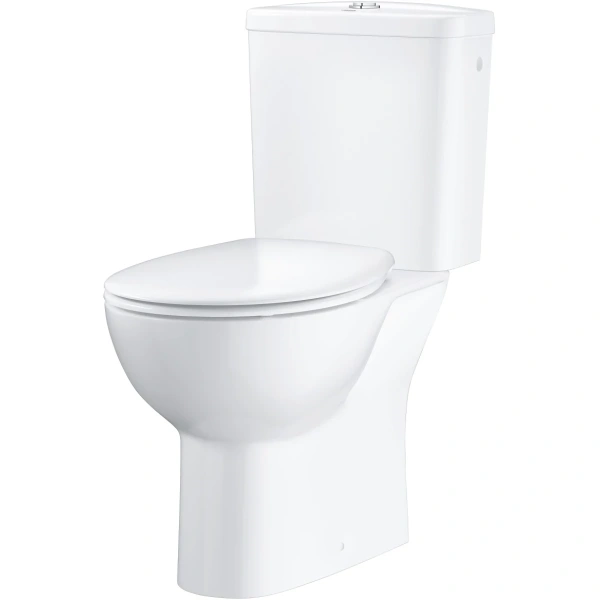 Унитаз-компакт Grohe Bau Ceramic 39496000 безободковый, с сиденьем микролифт, альпийский белый