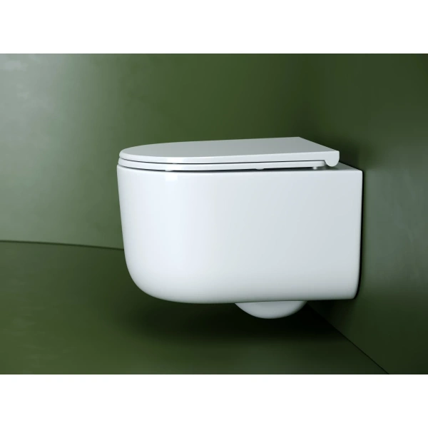 Унитаз подвесной Ceramica Nova Ulma CN4006T безободковый, торнадо, с сиденьем микролифт, белый