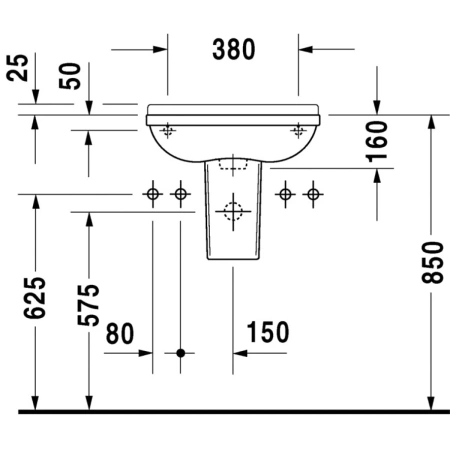 Раковина 50x26 см Duravit Starck 3 0751500009