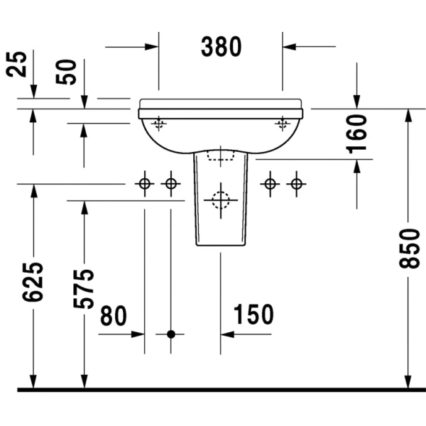 Раковина 50x26 см Duravit Starck 3 0751500008