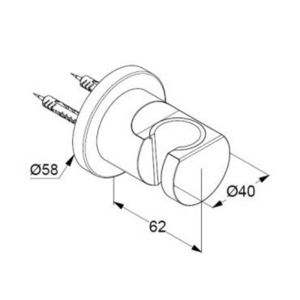 Держатель для душа Kludi Nova Fonte 2055239-15 черный матовый