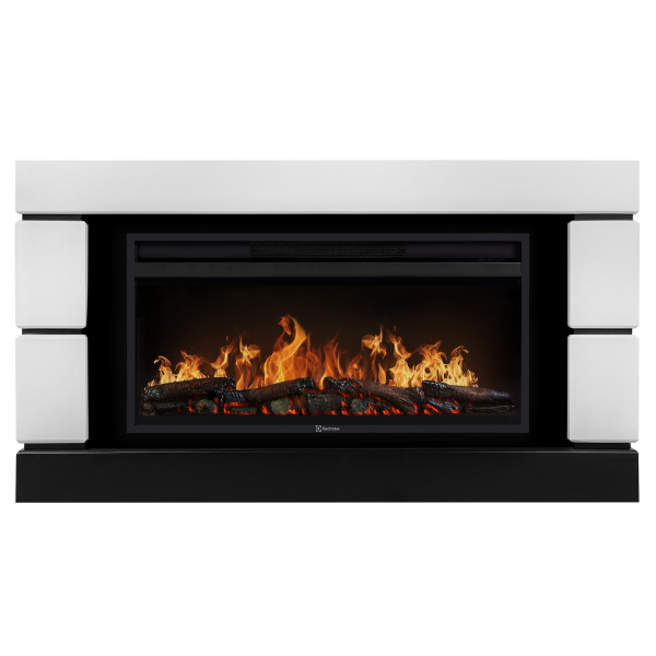 Каминокомплект: Очаг Electrolux EFP/P-3620LS, портал Moderno 42/40/36, белый