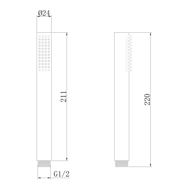Душевая лейка Abber AF0051W белый