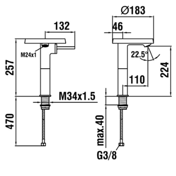 Смеситель для раковины Laufen Kartell 3.1133.8.004.110.1
