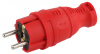 Вилка прямая с заземлением Эра  V8-RED-IP44