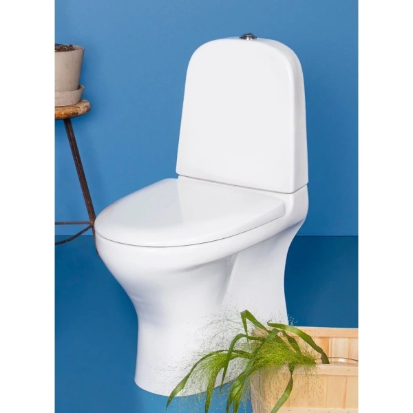 Унитаз-компакт Gustavsberg Estetic C+ GB1183002R1221 безободковый, с сиденьем, белый