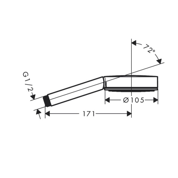 Душевая лейка Hansgrohe Pulsify 24121670 черная матовая