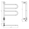 Полотенцесушитель электрический Vincea 44x60 VTD-1R1CE