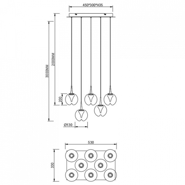 Подвесной светильник Mantra Andromeda 9081