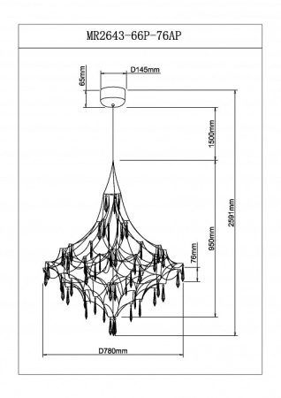 Подвесная люстра MyFar Allegria MR2643-66P-76AP
