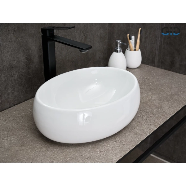 Раковина-чаша GID N9030ds 40x30 см, накладная, белый