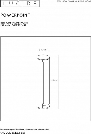 Блок розеток наземный Lucide Powerpoint 27849/12/29