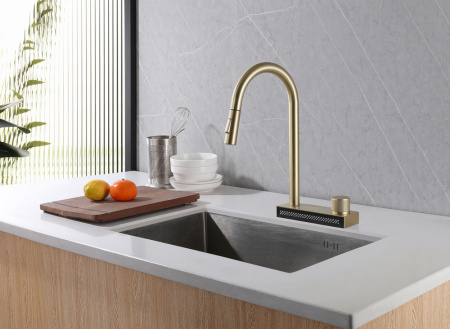 Смеситель для кухни Abber Wasser Kreis AF8114G золото